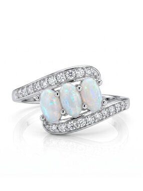Opal Ring, size 7, 925 Sterling Silver Charmed Aroma